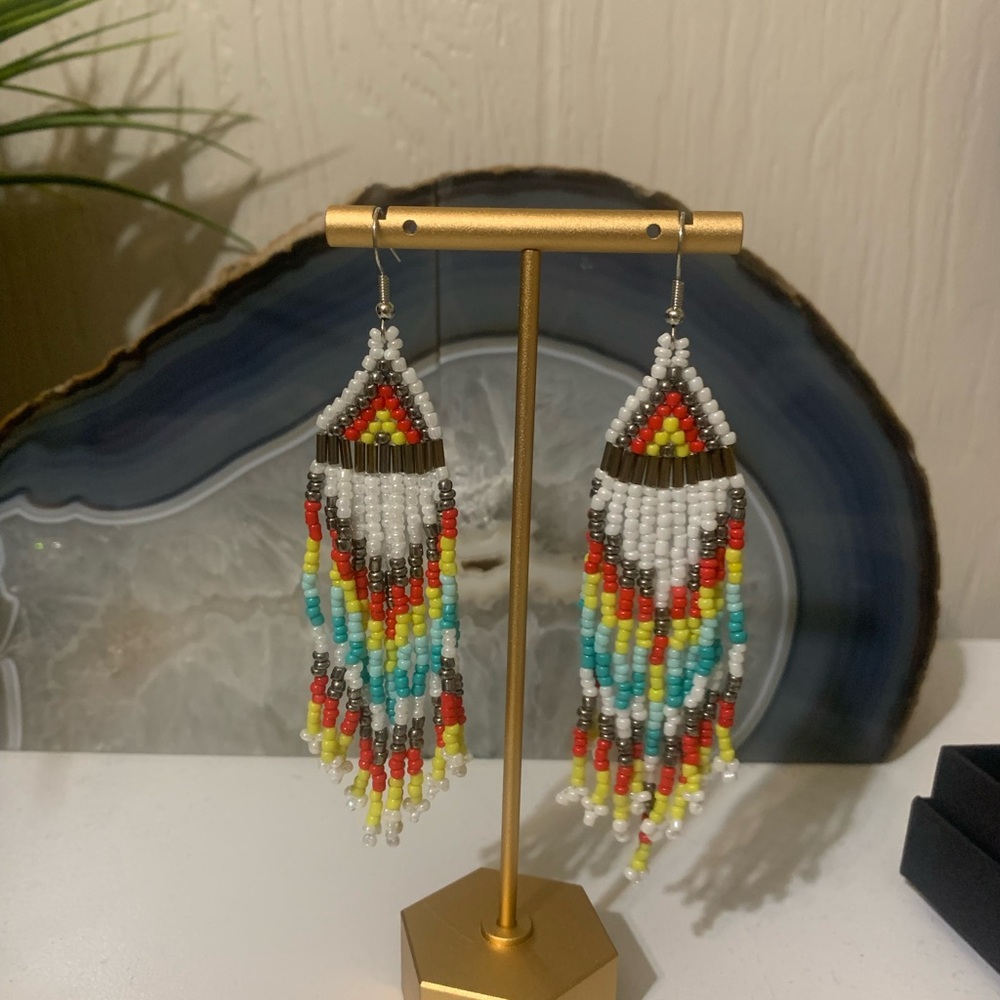 - Hand made Native American/ boho style Beaded Earrings Earrings